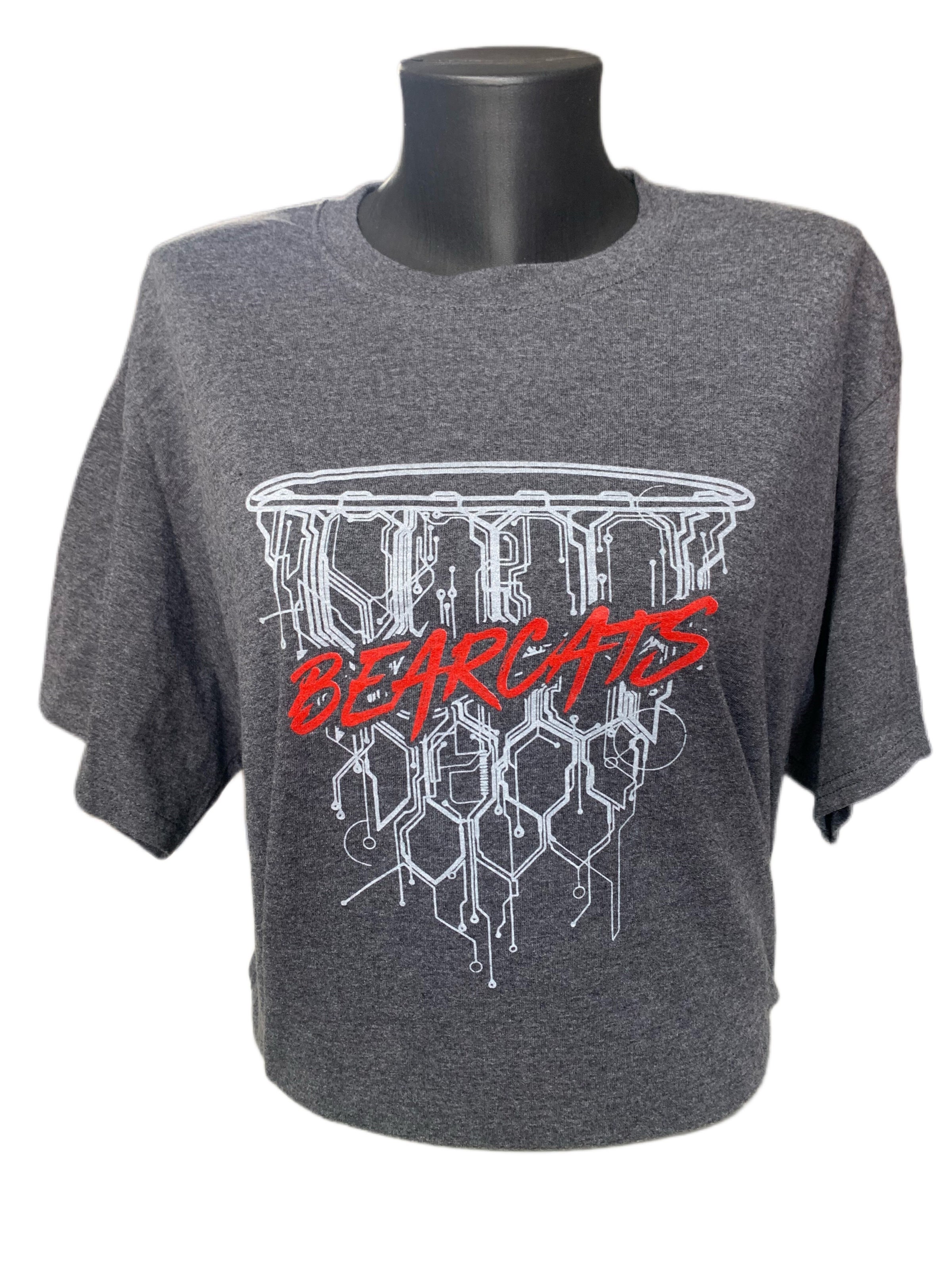 DM136 Red Frost/ Grey Frost Metallic Bearcats Tee